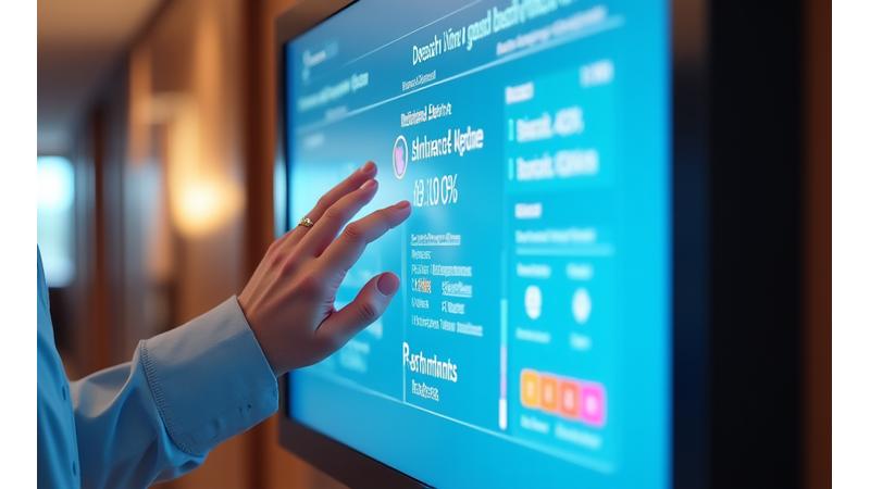 Interactive AI software interface displaying guest personalization statistics and controls